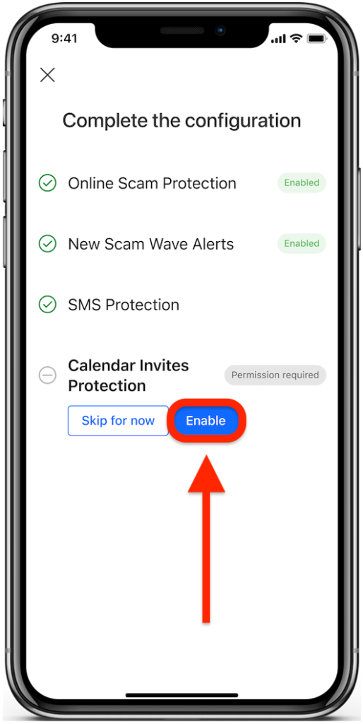 Protección contra invitaciones de calendario - Scam Copilot iOS