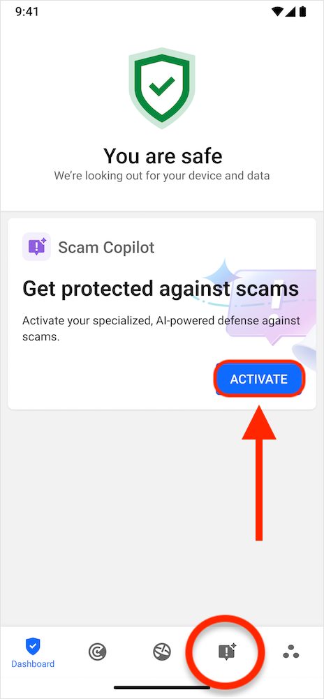 Configurar Scam Copilot en Android